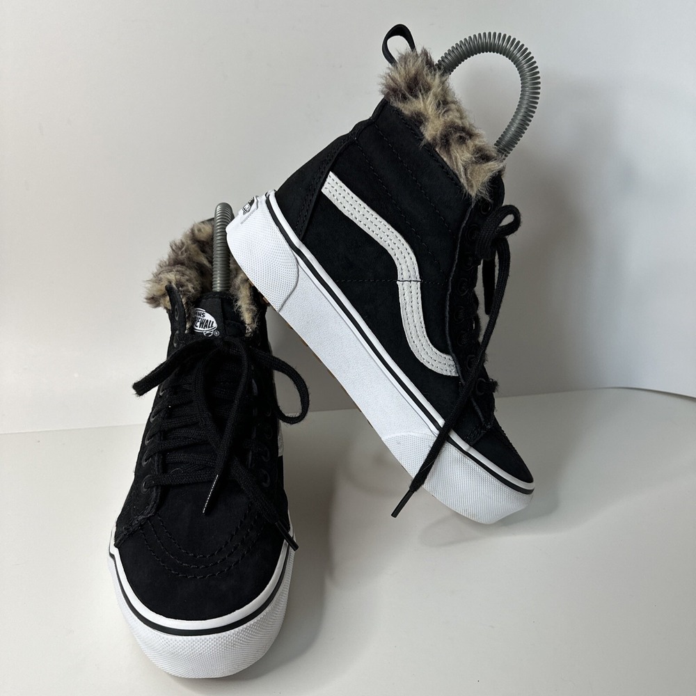 Vans SK8-Hi Platform MTE 'Black Leopard Fur Men's 4 Womans 5.5 Vans Canvas Shoe